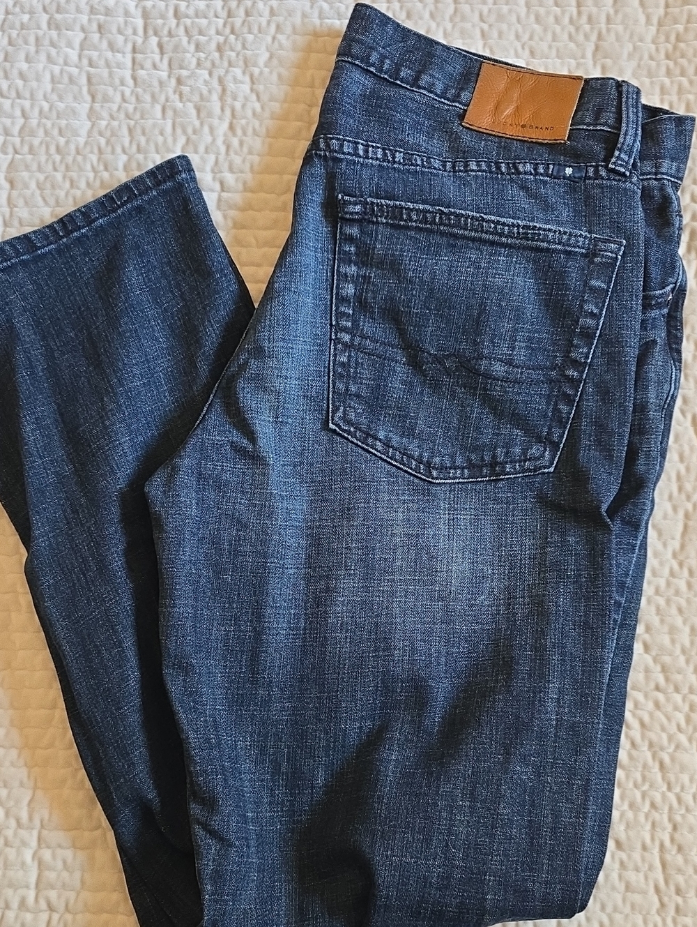 Lucky Men's Dark Blue Denim Jeans - 221 Original Straight - 34W x 32L